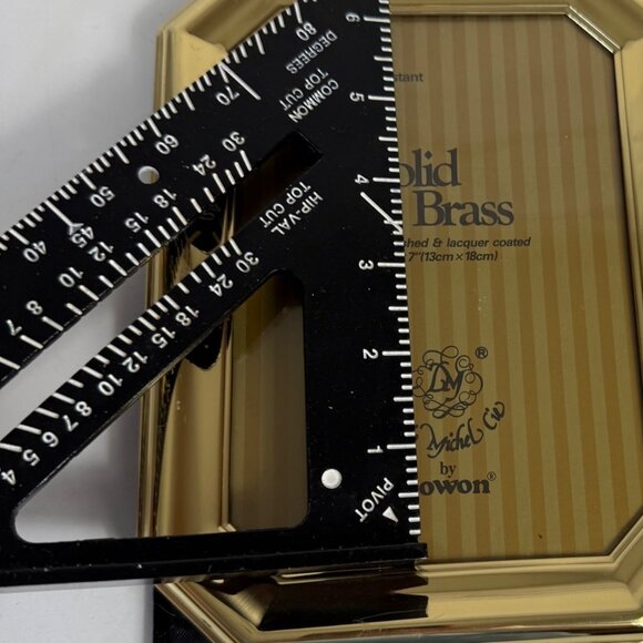 Bowon Solid Brass Picture Frame Octagon Photo Holder Polished Lacquer Coat 5"x7" - Picture 8 of 15